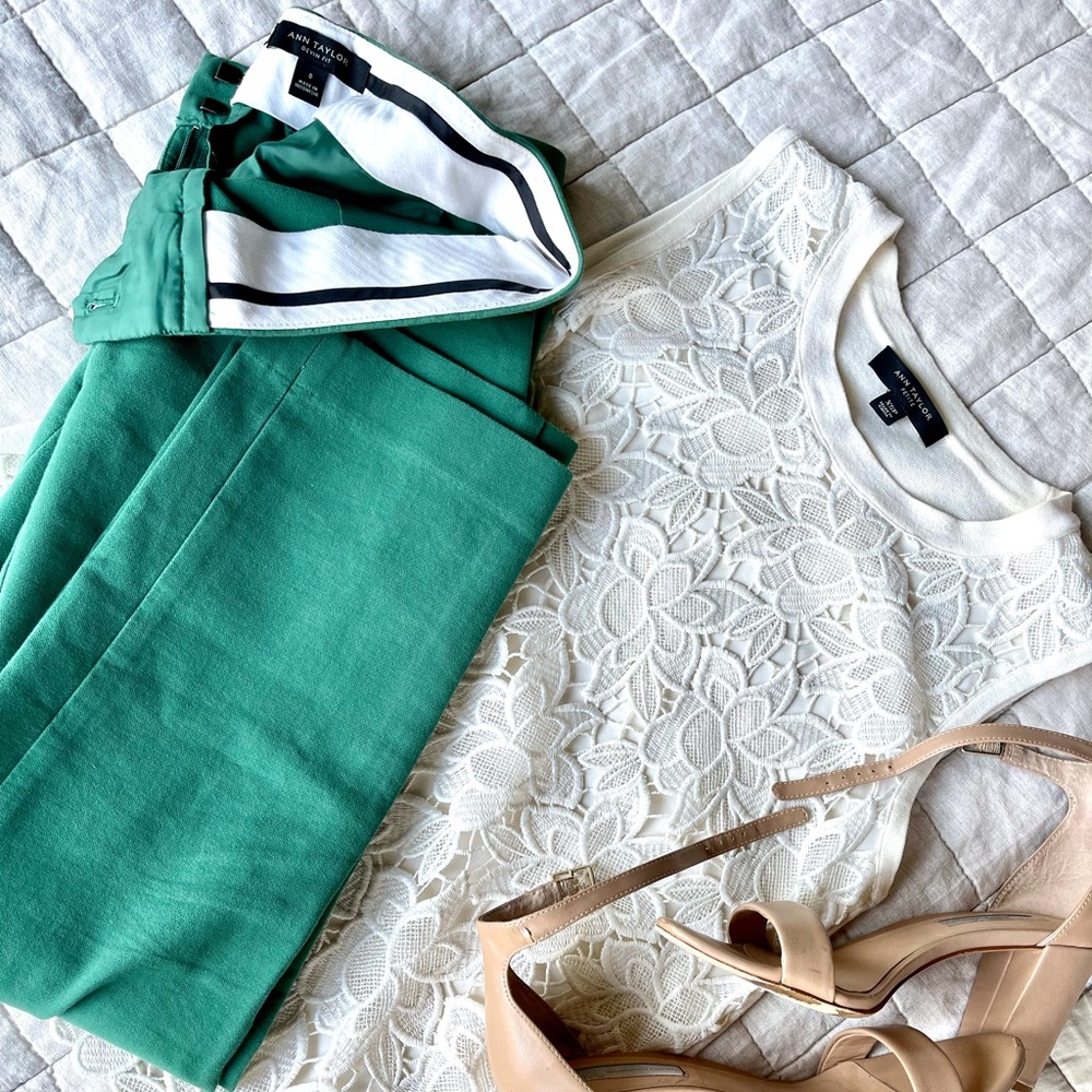 Ann Taylor Kelley Green Pants